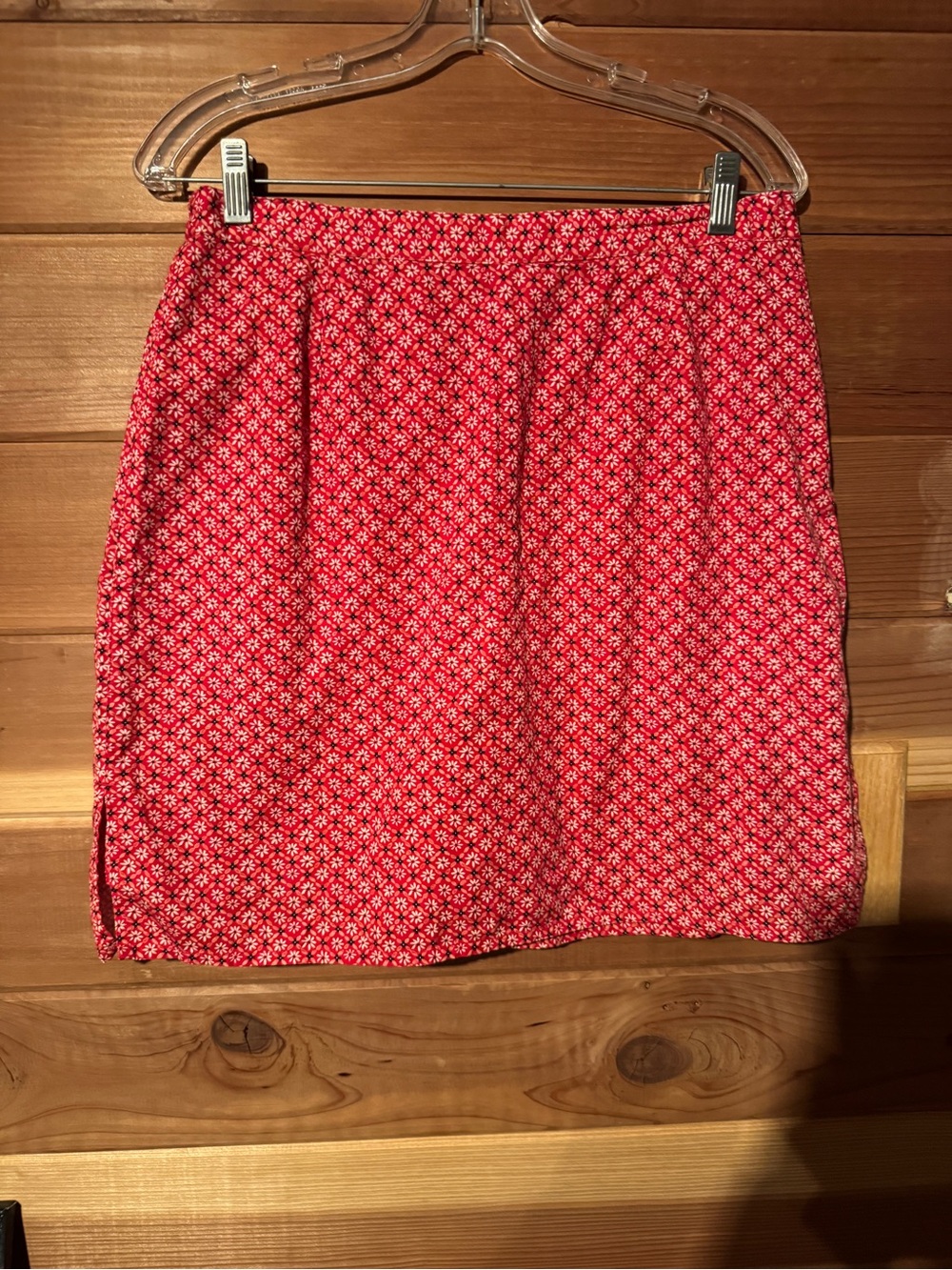 Karen Scott Red Floral Print Mini Skirt